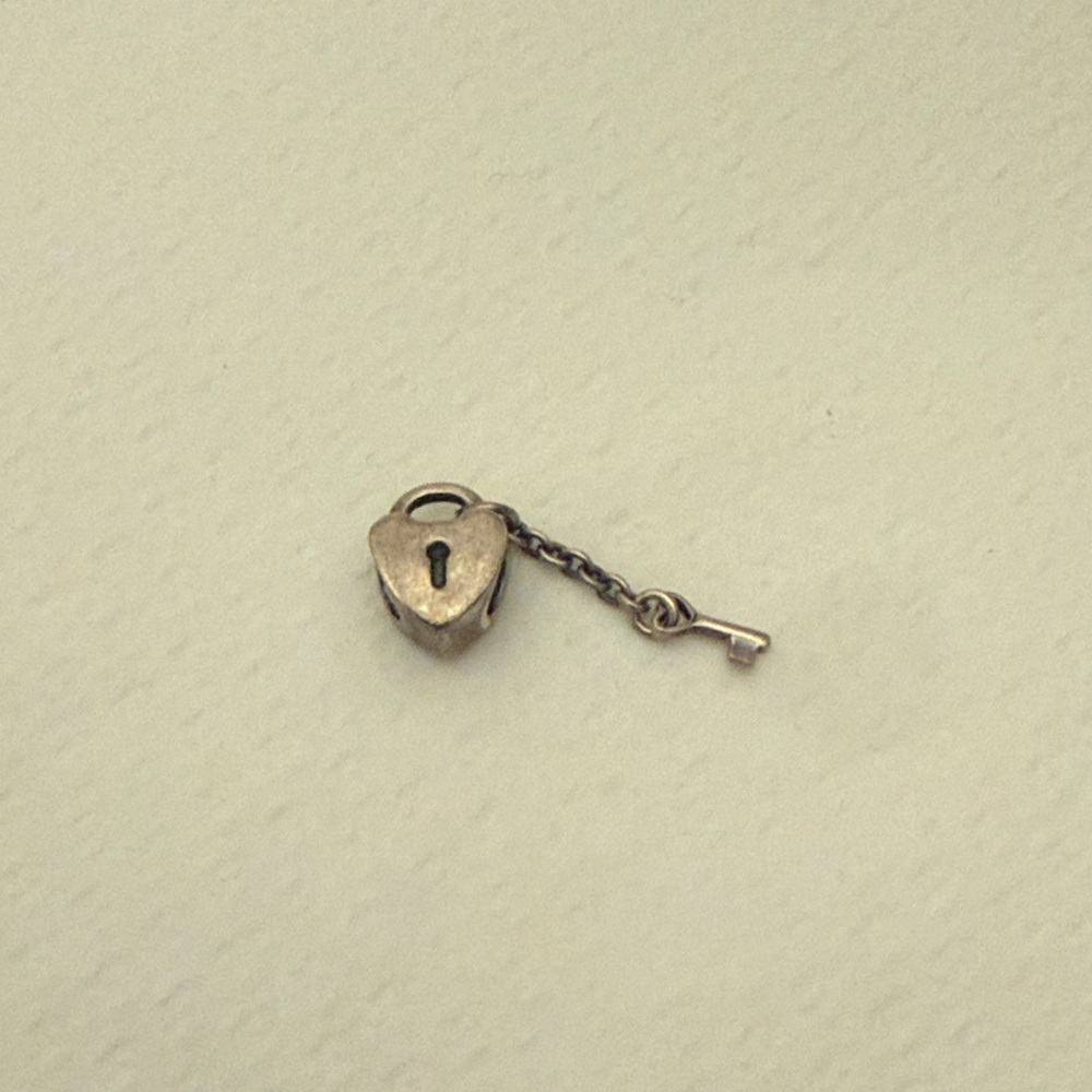 Pandora Heart Lock and Key Charm Pendant - 925